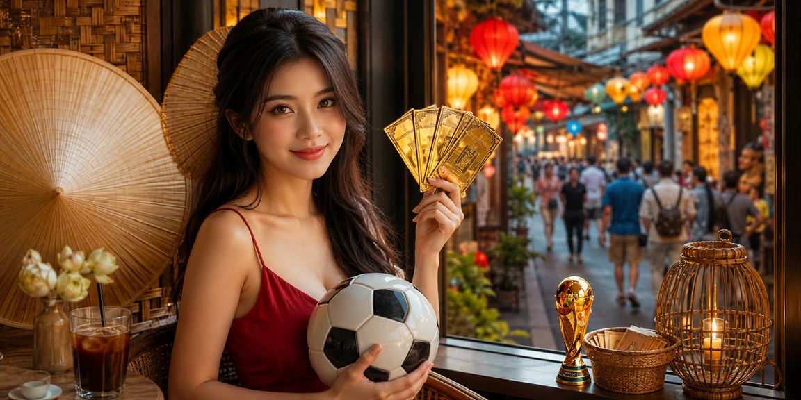 Người dùng tại Hà Nội thưởng thức cá cược bóng đá trực tuyến có trách nhiệm với nón lá truyền thống